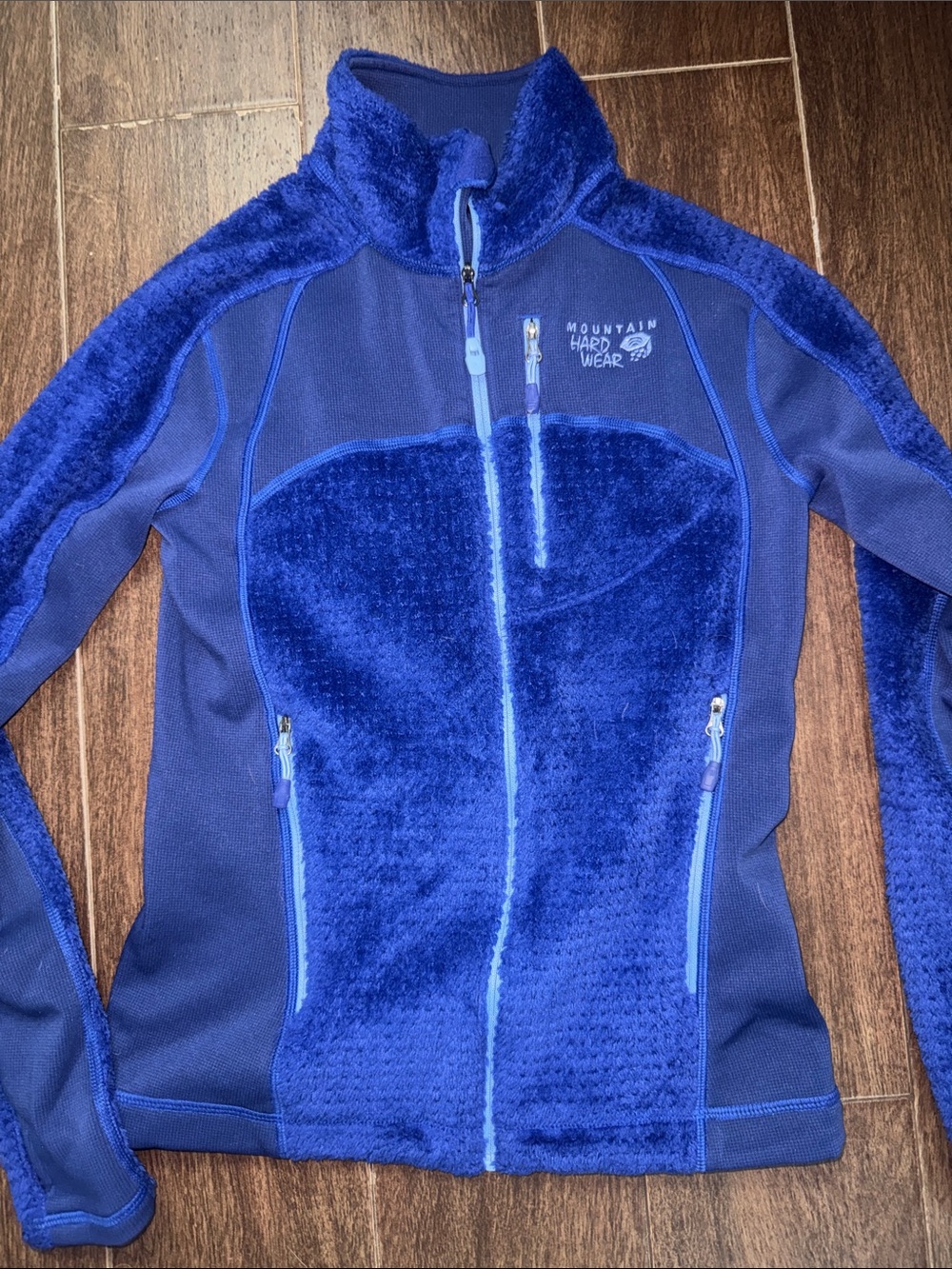 Mountain Hardwear Women’s Monkey Fleece Grid Jacket Size XS Blue